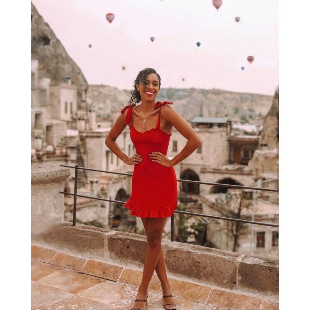 Reformation Christine Dress in Red Size 4 - Picture 7 of 13